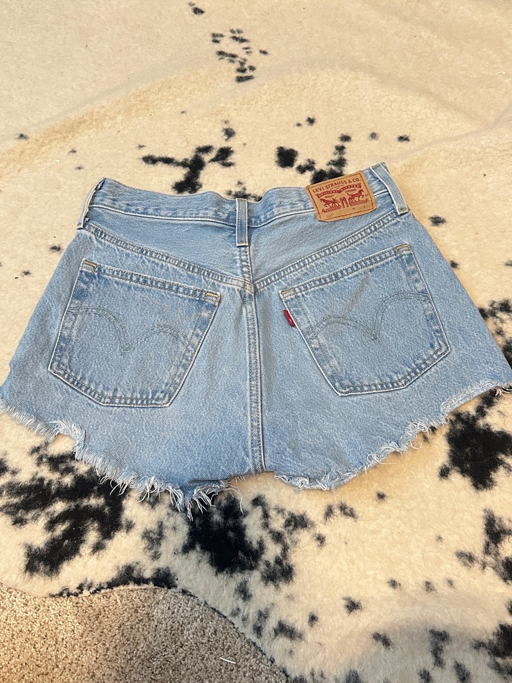 Levi's Light Wash Viral 501 Denim Shorts with high waist